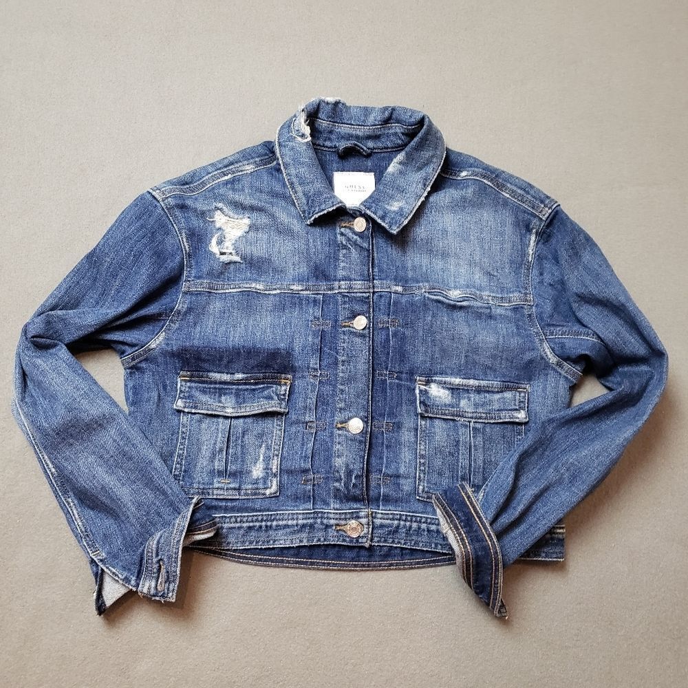 Guess Jeans Jacket - Distressed Denim Jacket